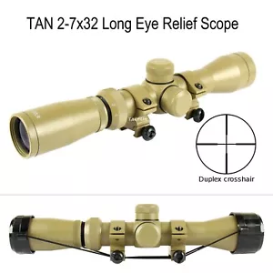 TACFUN Mosin Nagant 2-7x32 Long Eye Relief Scope - TAN - Picture 1 of 8