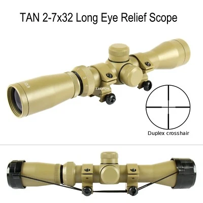 TACFUN Mosin Nagant 2-7x32 Long Eye Relief Scope - TAN - Image 1 of 4