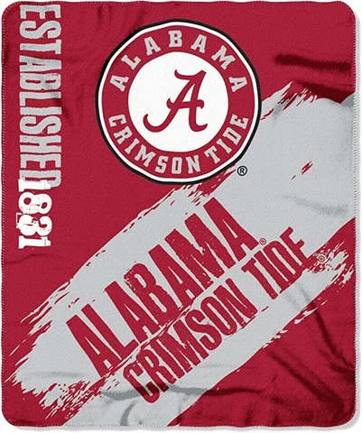 NCAA "Painted" Fleece Throw Blanket 50" x 60" Cover
