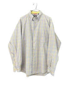 McKenzie Tribe Men's Lavender Yellow Plaid Button-Down Collared Shirt Size Large - Picture 1 of 7