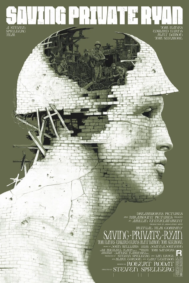 Gabz Domaradzki Saving Private Ryan Movie Poster Art Print Mondo BNG 36"X24" - Image 1 of 1