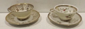 2x Mokka Sammeltasse mit Teller Winterling Marktleuthen Bavaria Blumendekor - Bild 1 von 7