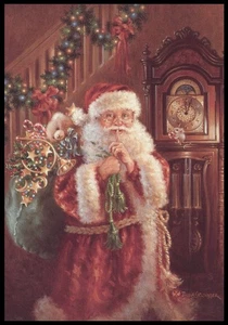 Greeting Card - Mouse Santa - Dona Gelsinger - Christmas CL029 - Picture 1 of 2