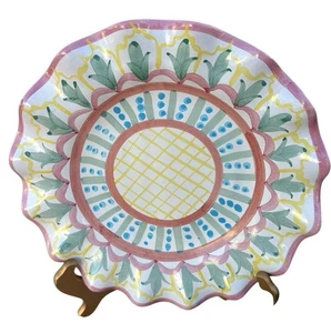 MacKenzie-Bambini Madison Bordo Arruffato Piatto 11” Ceramica Dipinta a Mano - Foto 1 di 16