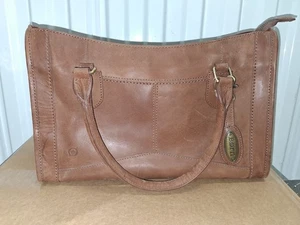 Born Echtleder Umhängetasche Beuteltasche Tasche Braun Neu mit Etikett Messing Logo Schulter... - Bild 1 von 10
