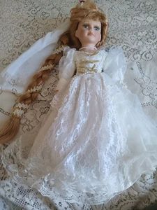 Vestido de novia vintage FY Bisque Doll 046 17" - Imagen 1 de 8