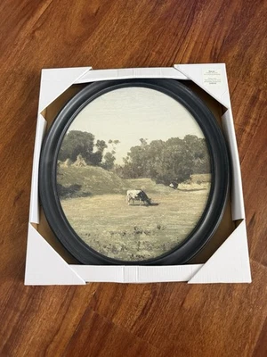 Hobby Lobby 14” x 16” Framed Cow Pasture Canvas Art – NIB Farmhouse Wall Decor - Image 1 of 3