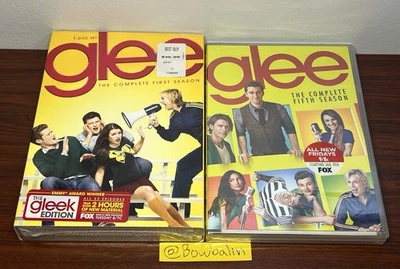 Glee: The Complete 1st First Season & Season 5 (DVD , 2010) New Sealed Media Set - Image 1 of 4