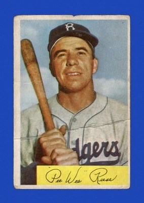 1954 Bowman Set-Break No 58 Pee Wee Reese НИЗКОКАЧЕСТВЕННЫЙ (сгибающийся) *GMCARDS* - Изображение 1 из 2