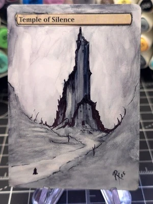 Temple of Silence - Commander Magic The Gathering - *Altered Hand Painted* Tower - Image 1 of 4