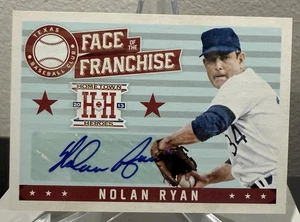 2013 Hometown Heroes Nolan Ryan Face Of The Franchise AUTO SSP #FFNR Rangers - Picture 1 of 2