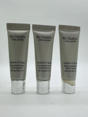 Lot Of 3 Estee Lauder Re-Nutriv Radiant UV Base SPF50 .34Oz. / 10ml = Full Size - Image 1 of 2