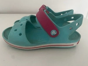 Crocs Sandalen Schlappen Badelatschen Schuhe Türkis Sommer Gr.30-31 13 - Bild 1 von 5