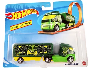 Hot Wheels Rare Haulin Heat Semi 2019 Great For Track Mattel Brand New - Picture 1 of 2