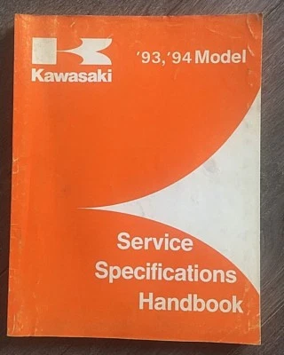  KAWASAKI 93-94 MODEL SERVICE SPECIFICATIONS HANDBOOK  - Image 1 of 2