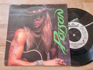 POISON - Every Rose Has it’s Thorn 1988 Capitol Records 7” Vinyl - Picture 1 of 4