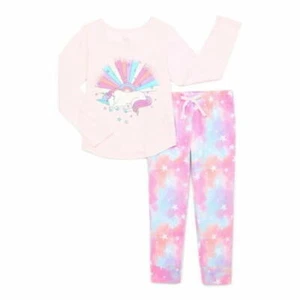 Wonder Nation Girls Long Sleeve 2 Piece Pajama Sleep Set Pearl Pink Size L - Picture 1 of 7