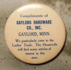 Mirror: Gaylord, Minn., Compliments Of Gaylord Hardware Co., Inc., We Particular - Picture 1 of 1