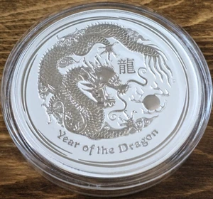 2012 Australia 1 kilo Silver Year of the Dragon BU - Picture 1 of 3