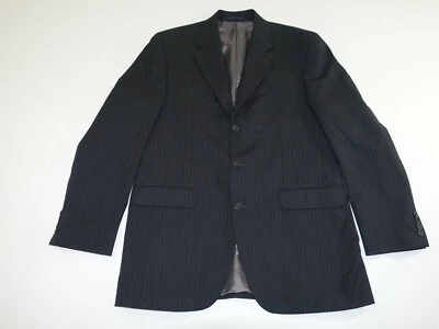 Blazer Van Heusen Para Hombre Traje A Rayas Chaqueta Talla 40 Largo Gris Carbón 40L Foto 1 de 4