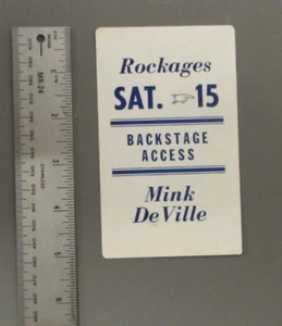 Mink DeVille Backstage Pass Aufkleber Rockages Event, NYC, Backstage Access! - Bild 1 von 1