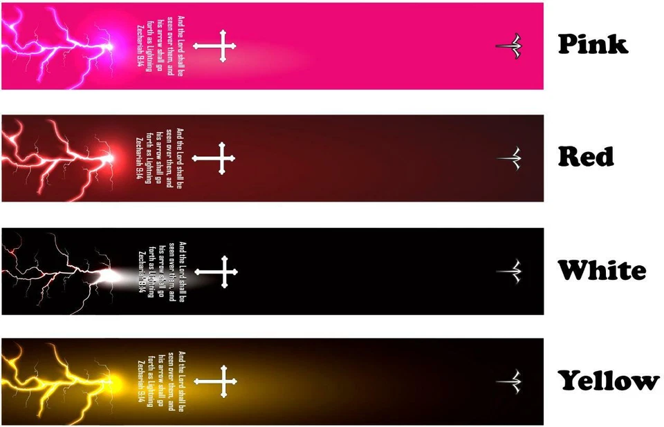 White Water Archery Lightning Christian Cross 2 Zechariah 9:14 Arrow Wraps 15 Pc