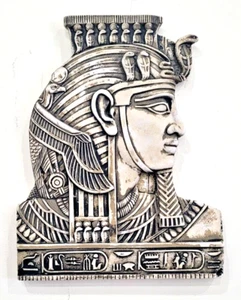 Fragmento de escultura de pared egipcia antigua 3D cara de rey tut - Imagen 1 de 5