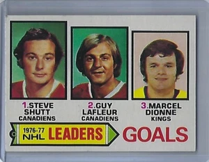 1977-78 Topps #1 Goals Leaders / Steve Shutt / Guy Lafleur / Marcel Dionne - Picture 1 of 2