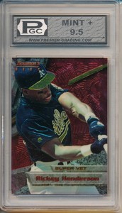 1994 BOWMAN'S BEST RICKEY HENDERSON #4 PGC MINT + 9.5 