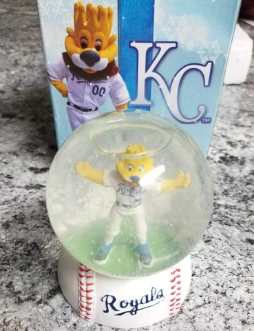 Kansas City Royals Mascot Sluggerrr Snow Globe - SGA - With Box KC Slugger Rare Cover