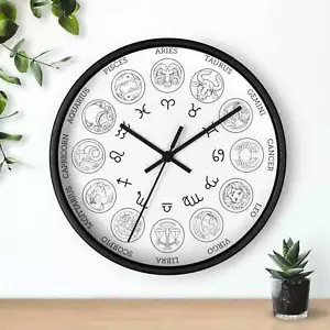 Wall Clock, Zodiac Gifts, Clocks, Astrology Signs, Zodiac, Clock for Wall, Time - Picture 1 of 3