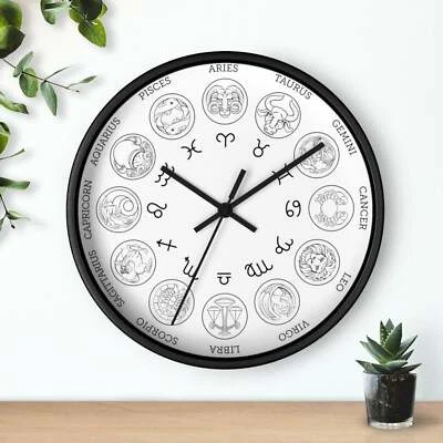 Wall Clock, Zodiac Gifts, Clocks, Astrology Signs, Zodiac, Clock for Wall, Time - Image 1 of 3