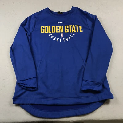Sudadera Golden State Warriors Para Hombre XL Azul Nike Dri Fit Cuello Redondo Logo NBA Foto 1 de 4