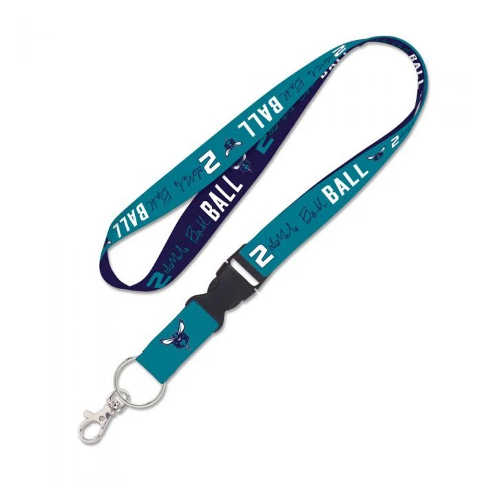 LAMELO BALL CHARLOTTE HORNETS LANYARD KEY CHAIN WITH DETACHABLE BUCKLE  - Image 1 of 1