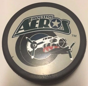 Vintage 1996-2001 Houston Aeros Game Used Hockey Puck IHL - Picture 1 of 2