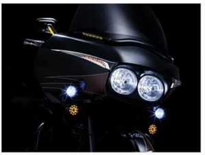 HARLEY DAVIDSON ROAD GLIDE RIVESTIMENTO PARABREZZA LED KURYAKYN 1339 NERO 98-13 NERO - Foto 1 di 7