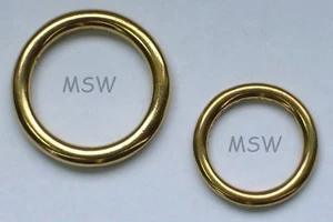 4 x Rundringe,massiv Messing, nahtlos, 3/4" ca 20mm - Picture 1 of 1