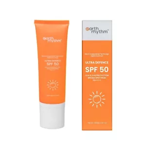 Earth Rhythm Ultra Defence Sunscreen SPF 50 PA++++ UVA/B Borad Spectrum 100gm - Picture 1 of 4