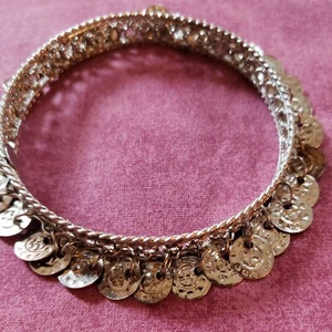 Brazalete Brazalete Brazalete Artesanal Estilo Bailarina del Vientre Colgante Indio Vintage BR2 - Imagen 1 de 12