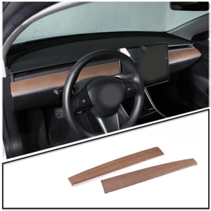Cubierta de tablero ABS para Tesla Modelo 3/Y 2017-23 envoltura panel de grano de madera cubierta de borde - Imagen 1 de 16