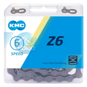 NEW KMC Z6 6-SPEED CHAIN 116 LINK Hollow inner plate Light Weight - Picture 1 of 1