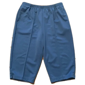 Blair Women's Mom Shorts Sz 16P Pull-On Blue High Rise Elastic Waist Comfortable - Picture 1 of 7