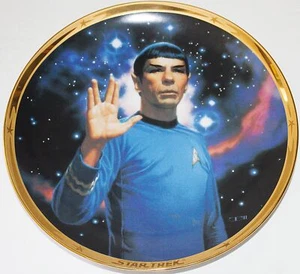 Star Trek 25th Anniversary TOS Spock Ceramic Plate Hamilton 1991 No Box or COA - Bild 1 von 2