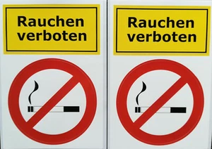 NICHTRAUCHER STICKER AUFKLEBER C9 Rauchen Büro Zigarette Schild Verbot Etiketten - Bild 1 von 1
