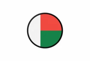 Patch Flag Madagascar Malagasy Printed Thermoadhesive Round Roundel - Picture 1 of 1
