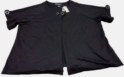 PLUS SIZE By Avenue Short Sleeve Black Open Top Soft For Under Dress Size 26 - Image 1 of 4