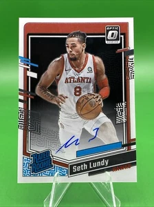 ✍🏾 2023-24 Donruss Optic Seth Lundy Rated Rookies Firme RC Auto #253 - Foto 1 di 2