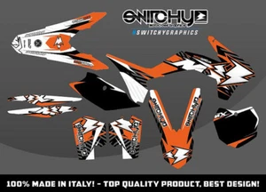 Set ADESIVI GRAFICHE DROP Black pour Moto SX 125 150 250 2013 2014 Decals Dekor - Imagen 1 de 1
