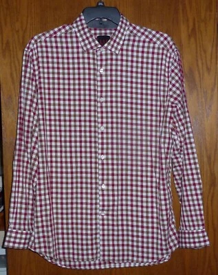 CAMISA DE FRANELA LU LINEA UOMO - LADRILLO/MARRÓN GINGHAM PESO LT - HOMBRE XXL ELÁSTICA Foto 1 de 2