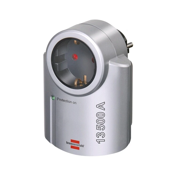 brennenstuhl 1506950 16A 230V Steckdosenadapter mit Überspannungsschutz - Silber
